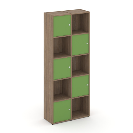 Стеллаж Locker Plus LK.K-008 798x350x1983 (Дуб Аризона | Зеленый)