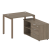 Рабочая станция с опорной тумбой правая Metal System Style БП.РС-СТС-2.1 Пр 1100x1520x750 (Дуб Наварра/Серый металл)
