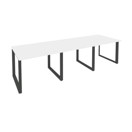 Стол переговорный Onix O.MO-PRG-3.1 2940x980x750 (Белый Бриллиант/Черный металл)