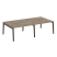 Рабочая станция на деревянных опорах Onix Wood OW.D.RS-4.3.7 2760x1475x750 (Тиквуд Светлый/Дуб Темный)