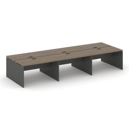 Рабочая станция 2-х сторонняя SN-D.DRS-062 (3540х1232х750) (Вяз Благородный/Антрацит)