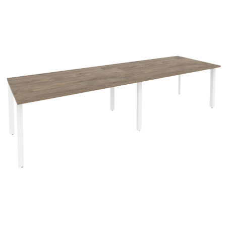 Стол переговорный Onix O.MP-PRG-2.4 3160x980x750 (Тиквуд Темный/Белый Металл)