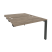 Стол-приставка двойной на П-образном м/к к опорным элем. Onix O.MP-D.SPR-2.8 1180x1635x750 (Тиквуд Темный/Белый Металл)