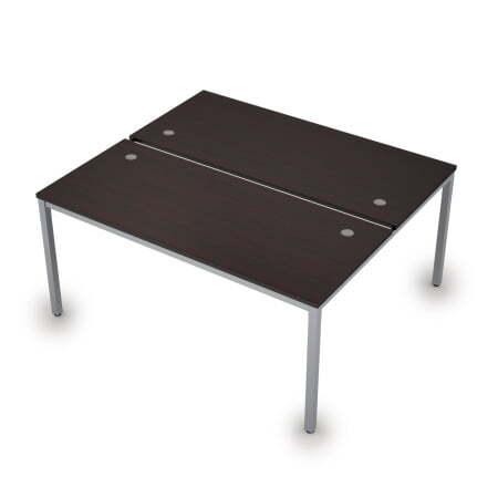 6МБ.274 Бенч-система на два рабочих места (1600x1435x750) (Венге/Алюминий матовый)