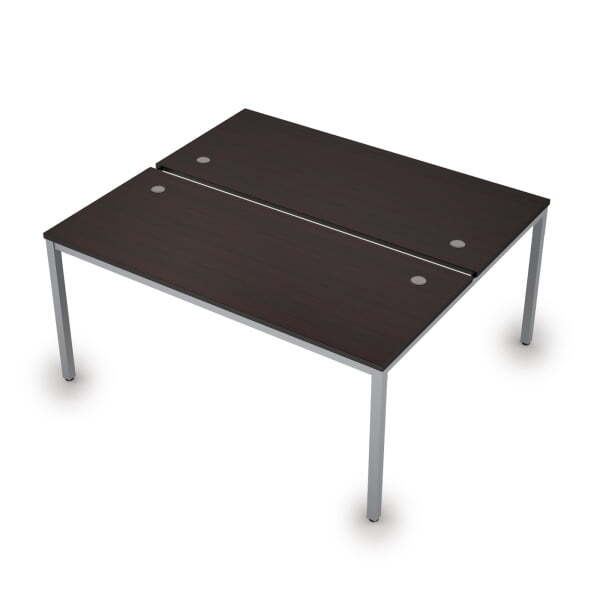 6МБ.274 Бенч-система на два рабочих места (1600x1435x750) (Венге/Алюминий матовый)