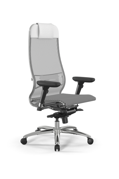 Кресло для руководителя Метта Samurai L1-1D - TS /Uc00/Nc00/D13P(M06.B31.G04.W03) (Белый)