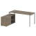 Рабочая станция с опорной тумбой левая Metal System Style БП.РС-СТС-2.4 Л 1700x1520x750 (Дуб Наварра/Серый металл)