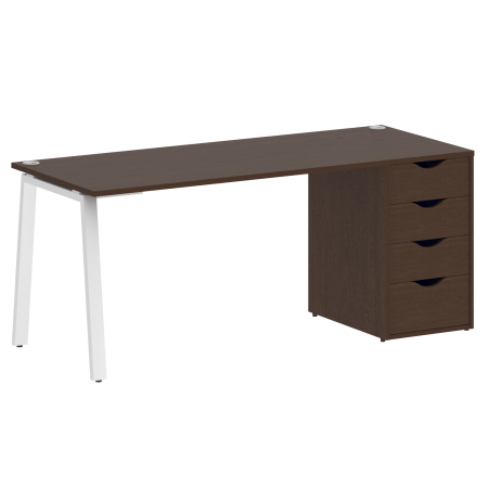 Стол письменный VR.SP-3-178.4.A 1780x720x750 (Венге Цаво/Белый Металл)