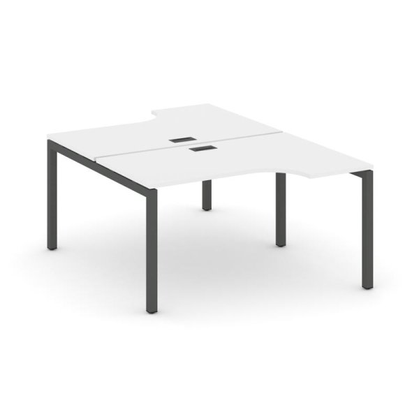 Рабочая станция эргономичная SN-5P.DRPA-021 (1380х1632/1992х750) (Белый/Металл Антрацит)