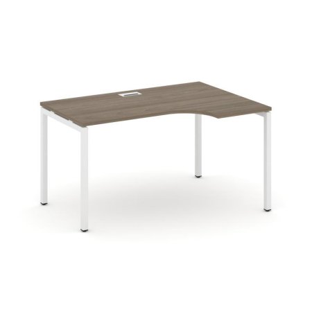 Стол рабочий эргономичный SN-4P.SPA-021(R) (1380х800/980х750) (Вяз Благородный/Металл Белый)