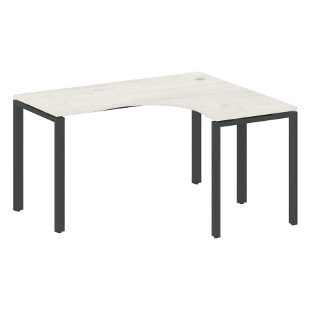 Стол криволинейный правый Metal System Style БП.СА-3 Пр 1400x1200x750 (Дуб Наварра/Антрацит металл)