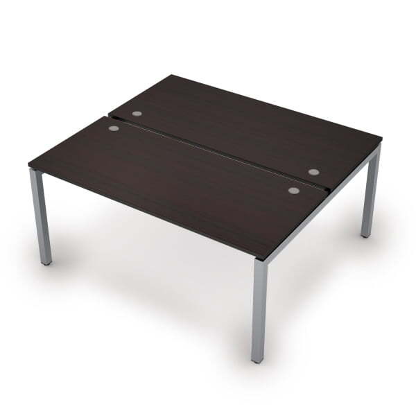 6МБ.5274 Бенч-система на 2 рабочих места (1600x1435x750) (Венге/Алюминий матовый)