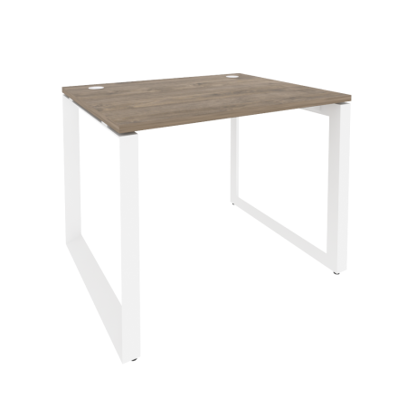 Стол рабочий на О-образном м/к Onix O.MO-SP-1.8 980x800x750 (Тиквуд Темный/Белый Металл)