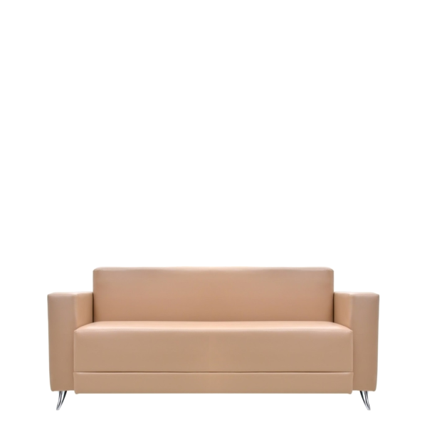 Диван офисный Блок (А-03) 3-х местный с подлокотниками (Бежевый)