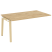 Проходной наборный элемент переговорного стола на деревянных опорах Onix Wood OW.NPRG-4 1580x980x750 (Тиквуд Светлый/Дуб Темный)