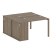 Рабочая станция с опорным шкафом-купе Metal System Style БП.РС-СШК-1.1 1410x1475x750 (Дуб Наварра/Серый металл)