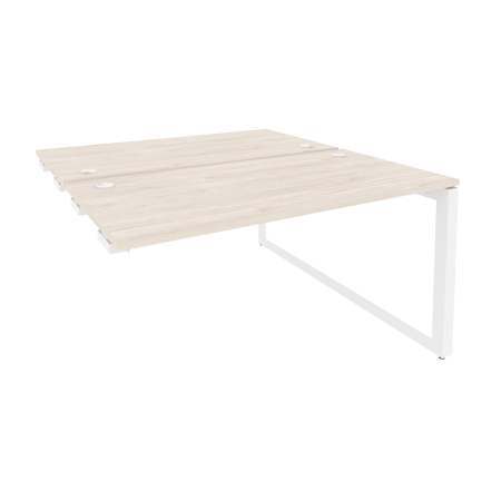 Стол-приставка двойной на О-образном м/к к опорным элем. Onix O.MO-D.SPR-3.7 1380x1475x750 (Денвер Светлый/Белый Металл)