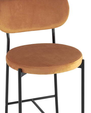 Стул полубарный Барбара велюр терракотовый (Стул полубарный Барбара терракотовый)