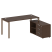 Рабочая станция с опорной тумбой правая Metal System Style БП.РС-СТС-2.4 Пр 1700x1520x750 (Дуб Наварра/Серый металл)