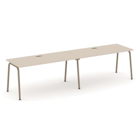 Рабочая станция 2 места ES.RS-2.4-LK (3160х730х750) (Капучино/Металл Латте)