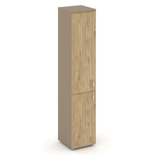 Шкаф высокий узкий левый ES.SU-1.3 (L) (400х420х1977) (Латте/Тиквуд Светлый)