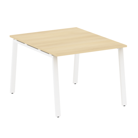 Стол для переговоров (1 столешница) на А-образном м/к Metal System Style БА.ПРГ-1.1 1000x1235x750 (Акация/Белый металл)
