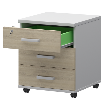 Тумба подкатная Смарт СМТ-3П Тип1 434x450x620 (Белый/Кронберг)