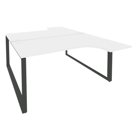 Рабочая станция на О-образном м/к Onix O.MO-D.SA-4 1580x2395x750 (Белый Бриллиант/Черный металл)