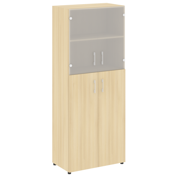 Шкаф комбинированный со стеклом нужен топ LT.ST 1.7 800x450x1990 (Акация Лорка)