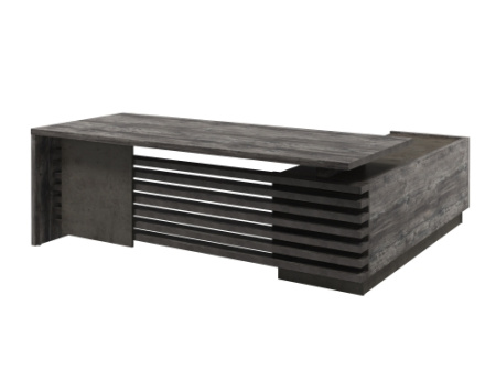 Стол с опорной тумбой, левый (без розеток) Vestar Z-222л.0000 2200x2030x750 (Сосна Пасадена/Бетон Чикаго)