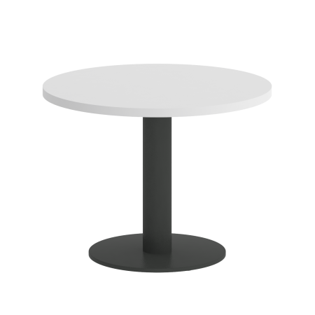 Стол журнальный круглый VR.SP-5-60.1G 600x600x450 (Белый Бриллиант/Антрацит Металл)