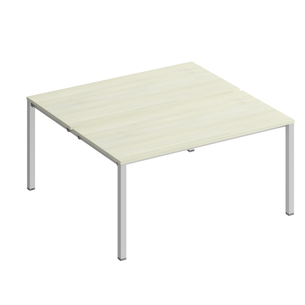 Рабочая станция на металлокаркасе КФ (2х160) Комфорт КФ К.1146 1600x1540x750 (Дуб шамони светлыйСерый)