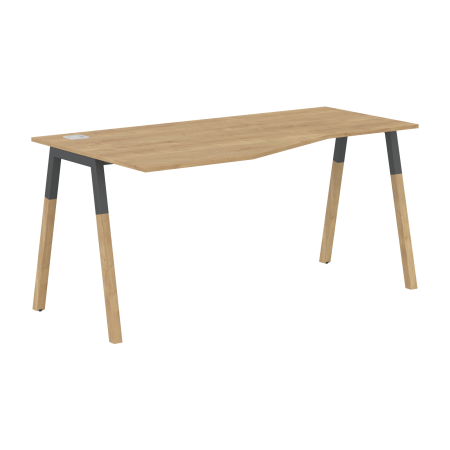 Стол эргономичный левый Forta FCT 1567 (L) 1180x733x670 (Дуб Гамильтон/Черный графит)