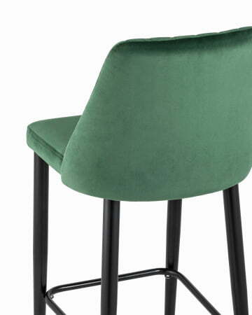 Стул полубарный Диего велюр зеленый (Стул полубарный Диего зеленый)