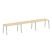 Рабочая станция на 3 рабочих места на А-образном м/к Metal System Style БА.СМ-3.3 4200x720x750 (Дуб наварра/Серый металл)
