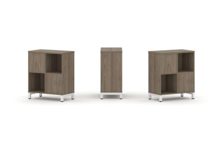 Набор стеллажа 2-х сторонний, 2 яруса SN.NSD-221 (754х400х881) (Вяз Благородный/Металл Белый)