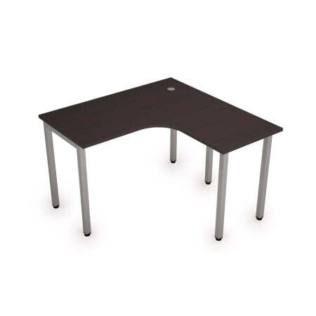 Стол письменный для персонала на металлокаркасе правый одиночная опора заказывается отдельно Стиль 2 (ВенгеСерый)