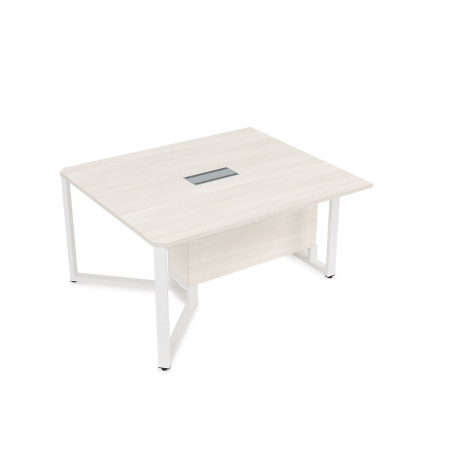 16СКН.122 Стол-квадрат бенч, начальный модуль  (1200x1200x750) (Ivory | Белый)