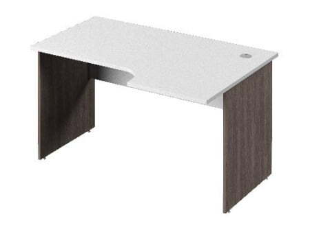 Стол эргономичный с заглушкой кабель-канала (правый) Public comfort С-34пр 1350x890x740 (Белый/Джара Госфорт)