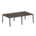 Рабочая станция на 4 рабочих места на А-образном м/к Metal System Style БА.СМ-4.2 2400x1475x750 (Дуб наварра/Серый металл)