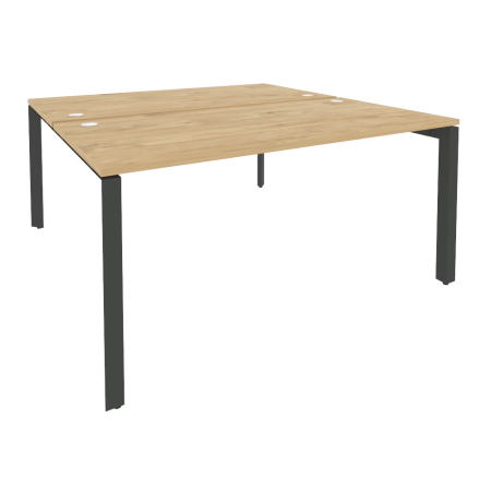 Рабочая станция на П-образном м/к Onix O.MP-D.RS-2.4.8 1580x1635x750 (Тиквуд Светлый/Черный металл)