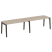 Рабочая станция на деревянных опорах Onix Wood OW.RS-2.4.8 3160x800x750 (Тиквуд Светлый/Дуб Темный)