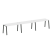 Рабочая станция на 3 рабочих места на А-образном м/к Metal System Style БА.СМ-3.3 4200x720x750 (Дуб наварра/Серый металл)