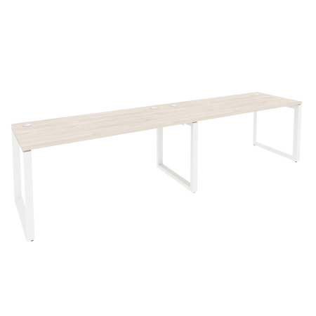 Рабочая станция на О-образном м/к Onix O.MO-RS-2.4.7 3160x720x750 (Денвер Светлый/Белый Металл)