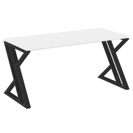 Стол рабочий VR.L-SRZ-4.7 1580x720x750 (Белый Бриллиант/Черный металл)