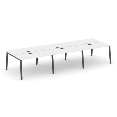 Рабочая станция 2-х сторонняя SN-6A.DRS-061 (2940х1232х750) (Белый/Металл Антрацит)