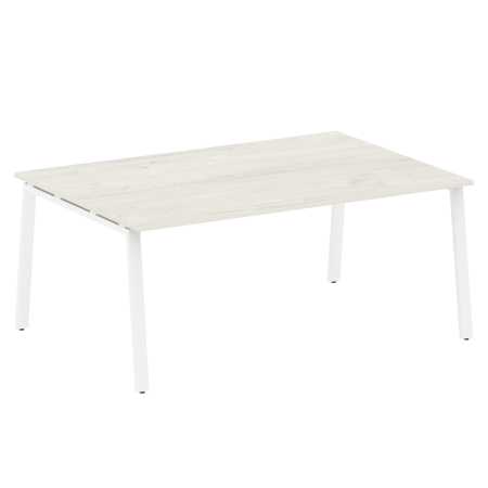 Стол для переговоров (1 столешница) на А-образном м/к Metal System Style БА.ПРГ-1.5 1800x1235x750 (Дуб наварра/Белый металл)
