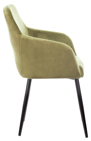 Кресло CH-380F фисташковый Italia 12 на ножках металл черный (Зеленый)