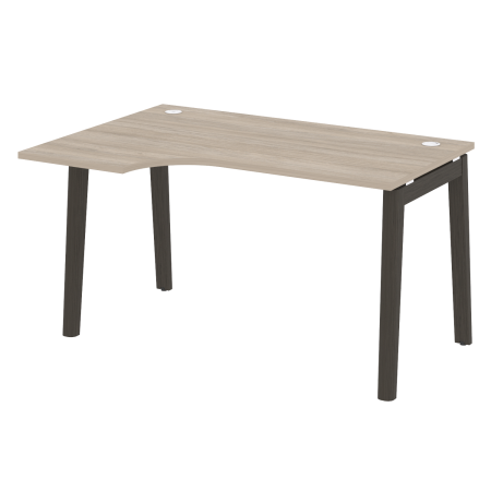 Стол эргономичный левый на деревянных опорах Onix Wood OW.SA-2L 1380x980x750 (Дуб Аттик/Дуб Темный)