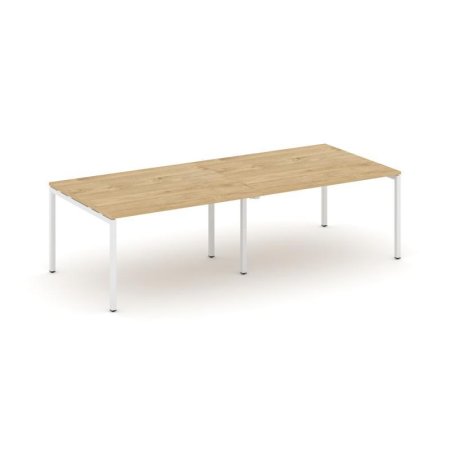 Стол переговорный SN-4P.SPRG-042.3 (2360х1180х750) (Тиквуд Светлый/Металл Белый)